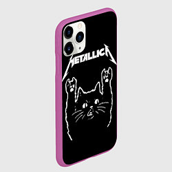 Чехол iPhone 11 Pro матовый METALLICA МЕТАЛЛИКА, цвет: 3D-фиолетовый — фото 2