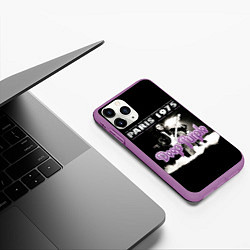 Чехол iPhone 11 Pro матовый Deep Purple - Paris 1975, цвет: 3D-фиолетовый — фото 2