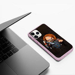 Чехол iPhone 11 Pro матовый КУКЛА ЧАКИ, цвет: 3D-розовый — фото 2