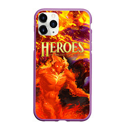 Чехол iPhone 11 Pro матовый HoM Огненный, цвет: 3D-фиолетовый