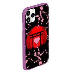 Чехол iPhone 11 Pro матовый Сакура Япония Japan Z, цвет: 3D-фиолетовый — фото 2