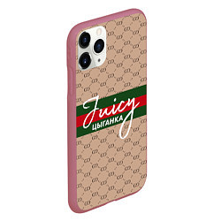 Чехол iPhone 11 Pro матовый Juicy цыганка Gucci, цвет: 3D-малиновый — фото 2