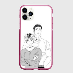 Чехол iPhone 11 Pro матовый Bj MD и Чан У, цвет: 3D-малиновый