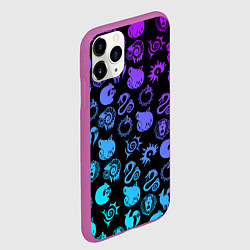 Чехол iPhone 11 Pro матовый 7 СМЕРТНЫХ ГРЕХОВ НЕОН ЭМБЛЕМЫ, цвет: 3D-фиолетовый — фото 2