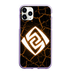 Чехол iPhone 11 Pro матовый ГЕО GEO СТИХИЯ, цвет: 3D-светло-сиреневый