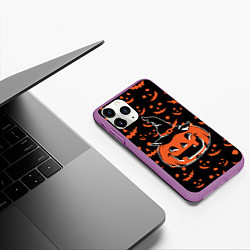 Чехол iPhone 11 Pro матовый ТЫКВА, цвет: 3D-фиолетовый — фото 2
