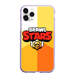 Чехол iPhone 11 Pro матовый BRAWL STARS - БРАВЛ СТАРС, цвет: 3D-светло-сиреневый