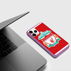 Чехол iPhone 11 Pro матовый F C LIVERPOOL, цвет: 3D-фиолетовый — фото 2