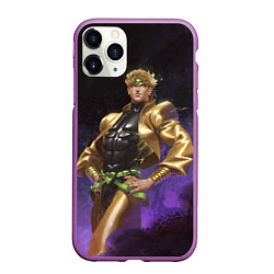 Чехол iPhone 11 Pro матовый Дио Брандо Космический из ДЖО джо, цвет: 3D-фиолетовый