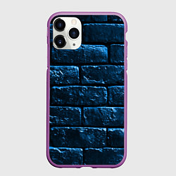 Чехол iPhone 11 Pro матовый Неоновая, кирпичная стена, цвет: 3D-фиолетовый