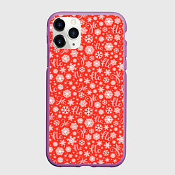 Чехол iPhone 11 Pro матовый Смех Санты Ho Ho Ho, цвет: 3D-фиолетовый