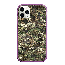 Чехол iPhone 11 Pro матовый Именной камуфляж Миша, цвет: 3D-фиолетовый