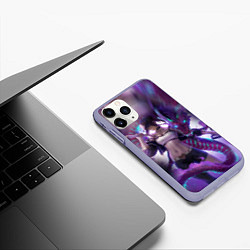 Чехол iPhone 11 Pro матовый LEAGUE OF LEGENDS AKALI ЛИГА ЛЕГЕНД АКАЛИ, цвет: 3D-светло-сиреневый — фото 2