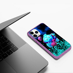 Чехол iPhone 11 Pro матовый BRAWL STARS SQUEAK: СКВИК, цвет: 3D-фиолетовый — фото 2