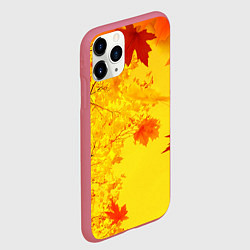 Чехол iPhone 11 Pro матовый ОСЕННИЕ ЦВЕТА ЗОЛОТАЯ ОСЕНЬ, цвет: 3D-малиновый — фото 2