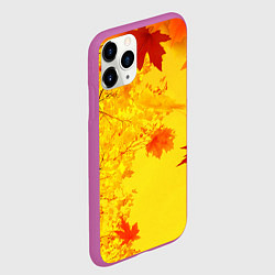 Чехол iPhone 11 Pro матовый ОСЕННИЕ ЦВЕТА ЗОЛОТАЯ ОСЕНЬ, цвет: 3D-фиолетовый — фото 2