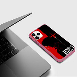 Чехол iPhone 11 Pro матовый Ковбой Бибоп с сигаретой, цвет: 3D-малиновый — фото 2