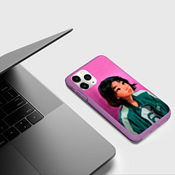 Чехол iPhone 11 Pro матовый 067 игра в кальмара, цвет: 3D-фиолетовый — фото 2