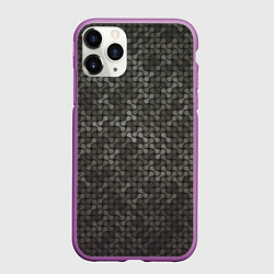 Чехол iPhone 11 Pro матовый Geometric textures, цвет: 3D-фиолетовый