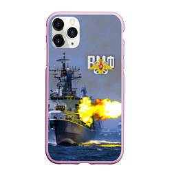 Чехол iPhone 11 Pro матовый Выстрел из крейсера, цвет: 3D-розовый
