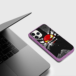 Чехол iPhone 11 Pro матовый Geometry Dash: Fragments, цвет: 3D-фиолетовый — фото 2