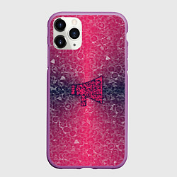 Чехол iPhone 11 Pro матовый Мегафон на фоне АПВ 4 2 4 8, цвет: 3D-фиолетовый