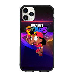 Чехол iPhone 11 Pro матовый Мег BrawlStars space, цвет: 3D-черный