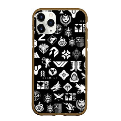 Чехол iPhone 11 Pro матовый DESTINY 2 PATTERN GAME LOGO ДЕСТИНИ 2 ПАТТЕРН СИМВ, цвет: 3D-коричневый