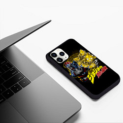 Чехол iPhone 11 Pro матовый Гвидо Миста - JoJos Bizarre Adventure, цвет: 3D-черный — фото 2