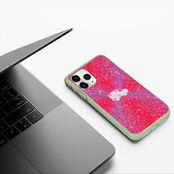 Чехол iPhone 11 Pro матовый Грузовик на фоне АПВ 8 2 5 3, цвет: 3D-салатовый — фото 2