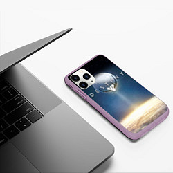 Чехол iPhone 11 Pro матовый ДЕСТИНИ 2 ЗЕМЛЯ ПОД ЗАЩИТОЙ СТРАНИКА, цвет: 3D-сиреневый — фото 2