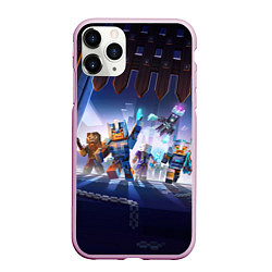 Чехол iPhone 11 Pro матовый MINECRAFT АРМИЯ КРИПЕРОВ, цвет: 3D-розовый