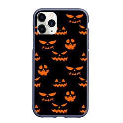 Чехол iPhone 11 Pro матовый SMILE HALLOWEEN, цвет: 3D-серый