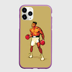 Чехол iPhone 11 Pro матовый Ali art, цвет: 3D-фиолетовый