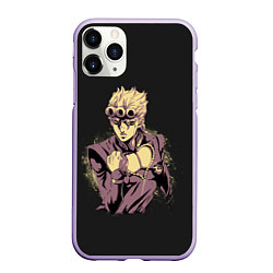 Чехол iPhone 11 Pro матовый Giorno Giovanna Golden Wind, цвет: 3D-светло-сиреневый