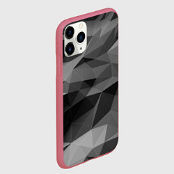 Чехол iPhone 11 Pro матовый Чб абстракция, цвет: 3D-малиновый — фото 2