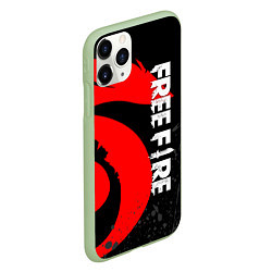 Чехол iPhone 11 Pro матовый GARENA FREE FIRE СИМВОЛ ИГРЫ ЛОГО, цвет: 3D-салатовый — фото 2
