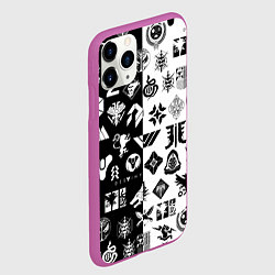 Чехол iPhone 11 Pro матовый DESTINY LOGOBOMBING ЧЁРНО БЕЛОЕ, цвет: 3D-фиолетовый — фото 2