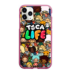 Чехол iPhone 11 Pro матовый Toca Life: Persons, цвет: 3D-малиновый