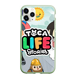 Чехол iPhone 11 Pro матовый Toca Life: Stories, цвет: 3D-салатовый