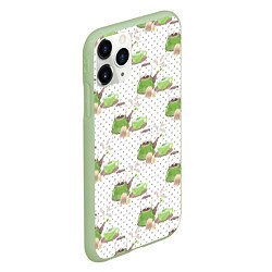 Чехол iPhone 11 Pro матовый Зеленый чай, цвет: 3D-салатовый — фото 2