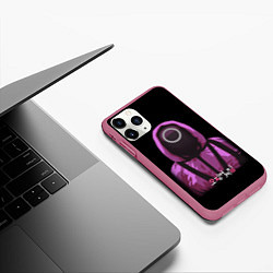 Чехол iPhone 11 Pro матовый Squid Game Circle Guy, цвет: 3D-малиновый — фото 2