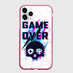 Чехол iPhone 11 Pro матовый Game OVER - NEON 3D, цвет: 3D-малиновый