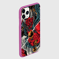 Чехол iPhone 11 Pro матовый БОГ ГРОМА РАЙДЗИН, цвет: 3D-фиолетовый — фото 2
