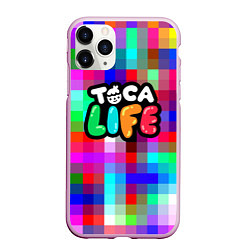 Чехол iPhone 11 Pro матовый Toca Life: Pixels, цвет: 3D-розовый