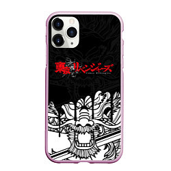 Чехол iPhone 11 Pro матовый TOKYO REVENGERS DRAKENАН, цвет: 3D-розовый