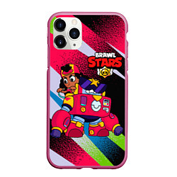 Чехол iPhone 11 Pro матовый Мастер Meg BrawlStars, цвет: 3D-малиновый