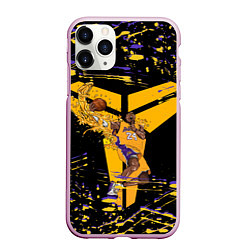 Чехол iPhone 11 Pro матовый Los angeles lakers NBA, цвет: 3D-розовый