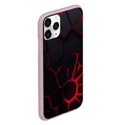 Чехол iPhone 11 Pro матовый Адские 3D плиты 3Д геометрия плиты, цвет: 3D-розовый — фото 2