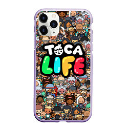 Чехол iPhone 11 Pro матовый Toca Life, цвет: 3D-светло-сиреневый